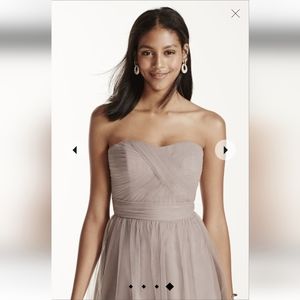 David's Bridal tulle  dress in a beautiful navy color size 4